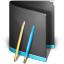 Applications Folder Black Icon 64x64 png